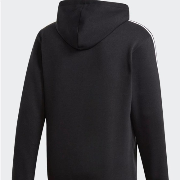 Adidas Black 3 Stripe Pullover Sweatshirt Unisex - Picture 5 of 8